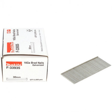 Makita F-33951 Clous brads T 16 Ga galvanisés, pour GF600