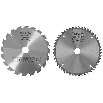Makita D-20068 Lot de 2 lames carbure bois standard, Ø 235 mm, pour scies circulaires