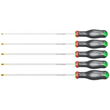 jeu 5 tournevis Protwist torx lame longue Facom | ATX275.J5
