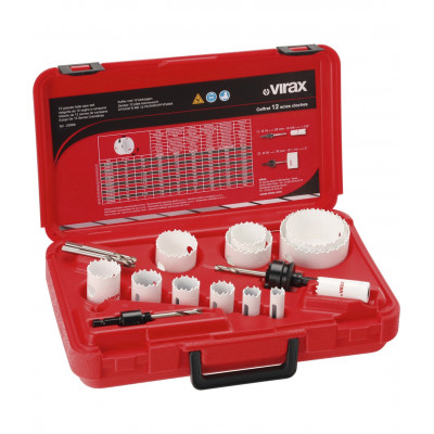 Coffret 12 scies cloches 16-76 mm Virax | 220906