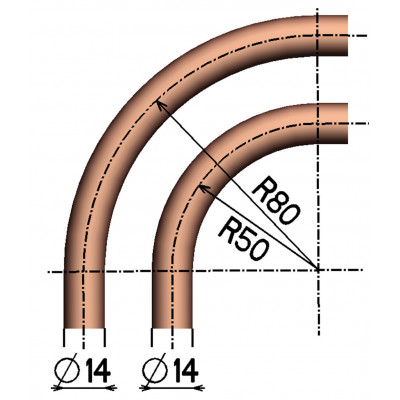 Forme concentrique 14mm/r80 p/eurostem Virax | 251836