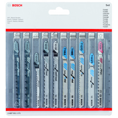 Lames de scie sauteuse Bosch 10pc JSB Set  Bosch Professional | 2607011171