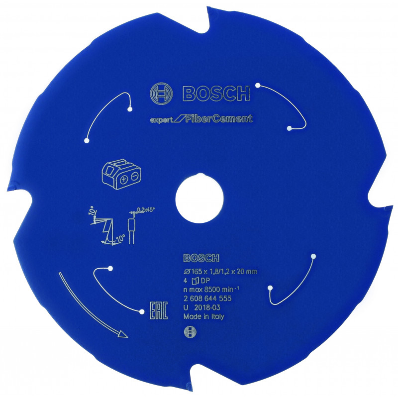 Lame de scie circulaire Sans-fil Expert for Ciment 165x20x4T Bosch Professional | 2608644555