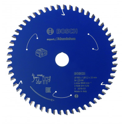 Lame de scie circulaire Sans-fil Expert Alu 136x20x48T Bosch Professional | 2608644535