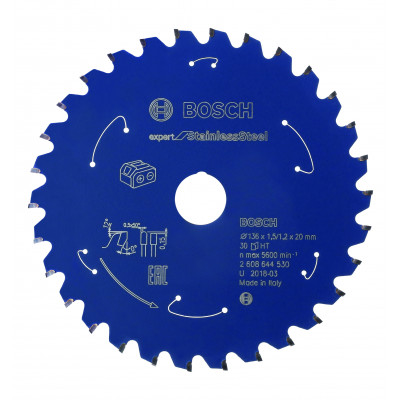 Lame de scie circulaire Sans-fil Expert Inox 140x20x30T Bosch Professional | 2608644531