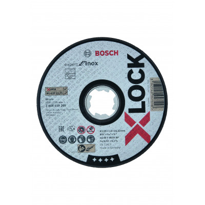 Disques à tronçonner X-LOCK 115 x 1,6 INOX PLAT  Bosch Professional | 2608619260