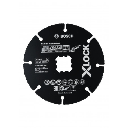 Disques à tronçonner X-LOCK carbure Speed fo multi - 125mm Bosch Professional | 2608619284