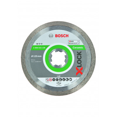 Disques à tronçonner diamantés X-LOCK Pro CERAMIC 115x22,23  Bosch Professional | 2608615137
