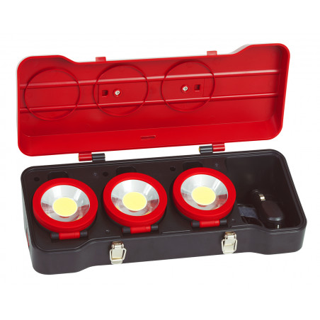 Coffret de 3 projecteurs LEDs 3W KS Tools | 150.4314