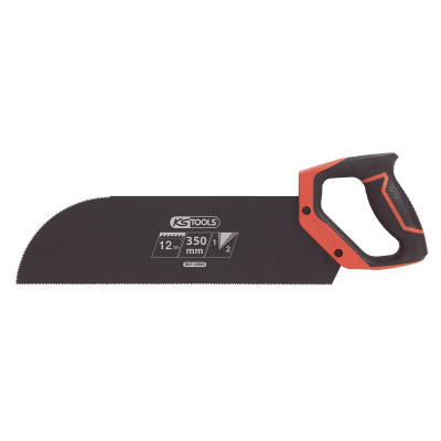 Scie à panneau 350mm, 2 angles de coupe 12TPI, poignée bi-matière KS Tools | 907.2508