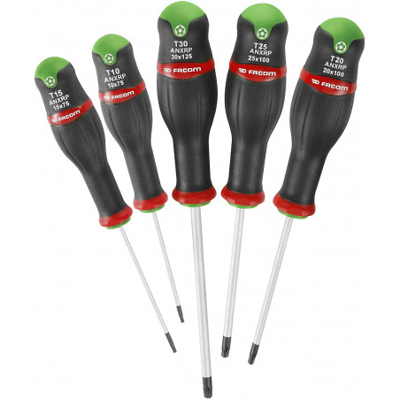 Jeu de 5 tournevis Protwist T-Torx Plus 5 branches Facom | ATXRP.J5