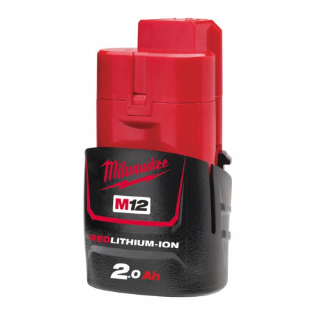 Batterie 12 Volts 2 Ah Red Lithium-Ion - système M12 M12B2 Milwaukee | 4932430064-GR