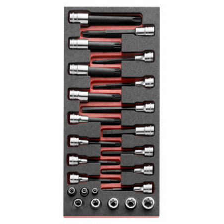 Module mousse douilles Torx et douilles tournevis 6 pans, Torx, XZN Facom | MODM.CHA
