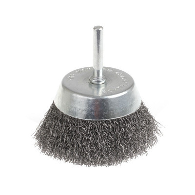 Brosse métallique sur tige pour surface plane diamètre 50 mm - Sodise | 15589