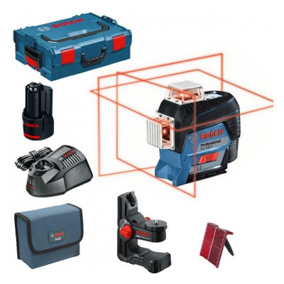 Laser lignes GLL 3-80 C + support BM1 et coffret L-BOXX Bosch Professional | 0601063R02