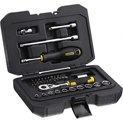 COFFRET A DOUILLES 1/4" - JEU DE 38 PIÈCES STANLEY | STMT82828-1