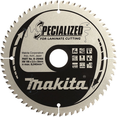 Makita B-29496 Lames carbure ''Specialized'' pour bois stratifié, pour scies radiales et à onglets