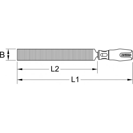 Grattoir droit manche bois, lame L200mm KSTools | 150.3254