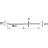 Pied de biche INOX, 1200mm KSTools | 964.3305