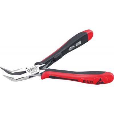 Pince ESD à becs coudés demi-ronds lisses, 155 mm KSTools | 500.7073