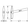 Marteau de soudeur INOX, 300g KSTools | 964.2021