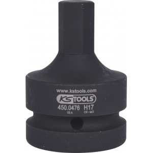 Douille tournevis à chocs 6 pans 1'', 17 mm KSTools | 450.0476