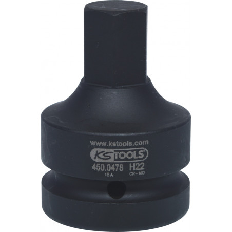Douille tournevis à chocs 6 pans 1'', 22 mm KSTools | 450.0478
