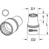 Douille 12 pans 1'', 2.3/16" KSTools | 911.1084
