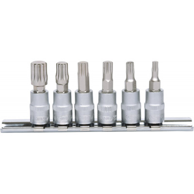 Rail de 6 douilles tournevis ULTIMATE XZN® 1/4'', M4-M10 KSTools | 911.1547