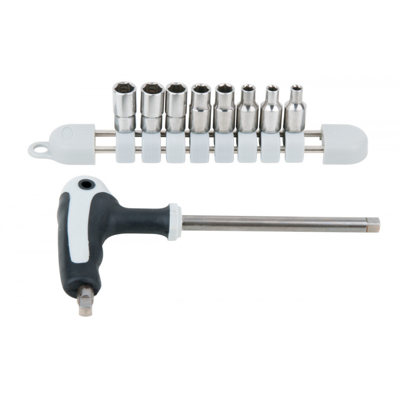 Jeu de douilles INOX 1/4", 9 pcs KSTools | 910.2450