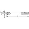 Cliquet téléscopique réversible 1/4'' à tête articulée, 72 dents KSTools | 914.1420