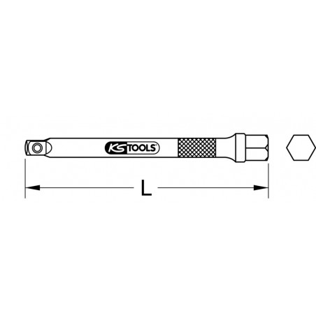 Rallonge ULTIMATE® 1/4'', L.350 mm KSTools | 911.2584