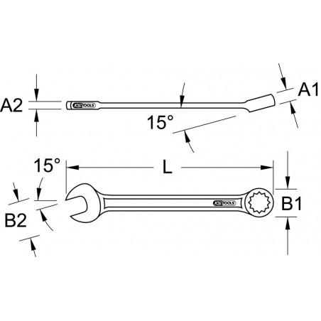 Clé mixte TITANplus 13 mm KSTools | 965.0213