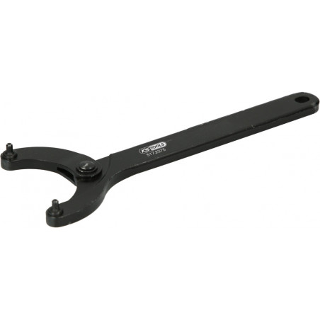 Clé à ergot brunie articulée pour écrous à empreintes sur le dessus, 125 - 200 mm KSTools | 517.2378
