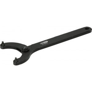 Clé à ergot brunie articulée pour écrous à empreintes sur le dessus, 18 - 40 mm KSTools | 517.2375