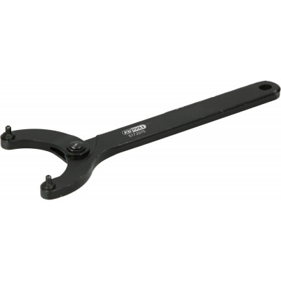 Clé à ergot brunie articulée pour écrous à empreintes sur le dessus, 80 - 125 mm KSTools | 517.2377