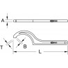 Clé à ergot brunie pour écrous à encoches latérales, 180-195 mm KSTools | 517.2373