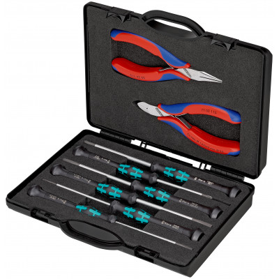 Coffret compact d'un jeu de 2 pinces et 6 tournevis Wera - KNIPEX | 00 20 18
