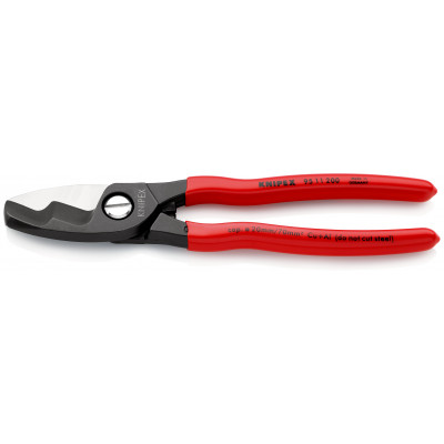 Coupe-câbles 200mm - Ø20mm / 70mm² Cu/Al - Gainage PVC - KNIPEX | 95 11 200