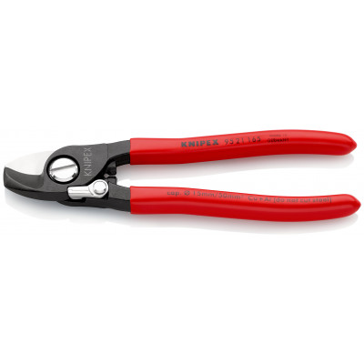 Coupe-câbles 165mm - Ø15mm/50mm² Cu/Al - Gainage PVC - Avec ressort - KNIPEX | 95 21 165