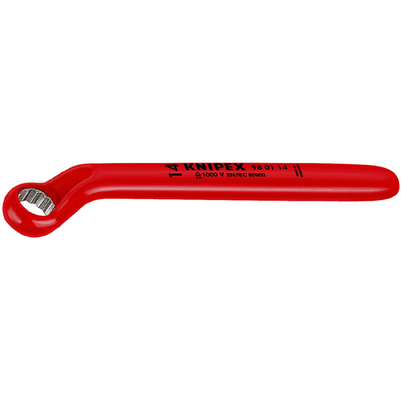 Clé polygonale - 24mm - Contre-coudée 12 pans - Longueur 265mm - Isolée 1000V - KNIPEX | 98 01 24