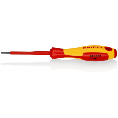 Tournevis 6 pans mâle 2mm - Longueur lame 75mm - Isolé 1000V - KNIPEX | 98 13 20