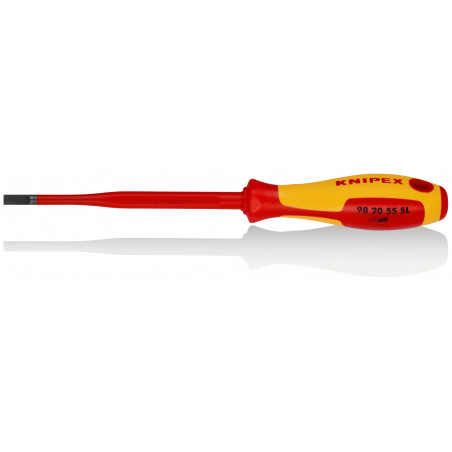 Tournevis Slim plat - 5,5mm - Isolé 1000V - Longueur lame 125mm - KNIPEX | 98 20 55 SL