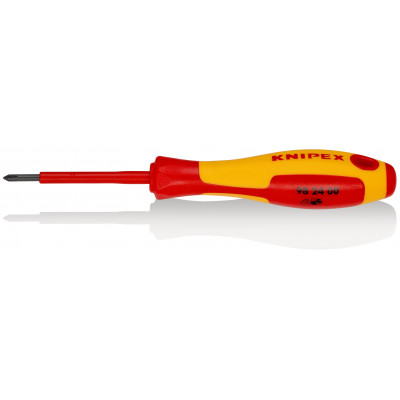 Tournevis cruciforme - PH0 - Isolé 1000V - Longueur lame 60mm - KNIPEX | 98 24 00