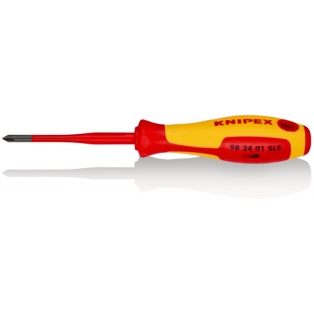 Tournevis Slim PlusMinus cruciforme - PH/S 1 - Isolé 1000V - Longueur lame 80mm - KNIPEX | 98 24 01 SLS