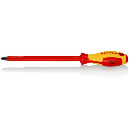 Tournevis cruciforme Pozidriv® - PZ4 - Isolé 1000V - Longueur lame 200mm - KNIPEX | 98 25 04