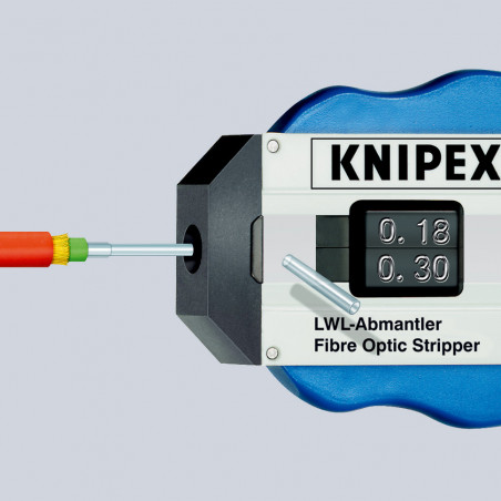Outil à dénuder la gaine primaire 0,125mm des câbles fibres optiques - Sur carte - KNIPEX | 12 85 100 SB