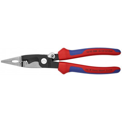 Pince multifonctions 6 outils en 1 - 200mm - Gainage bi-matière - Ressort - KNIPEX | 13 92 200