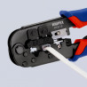 Pince à sertir pour fiches Western - RJ 11 /12 /45 - KNIPEX | 97 51 10
