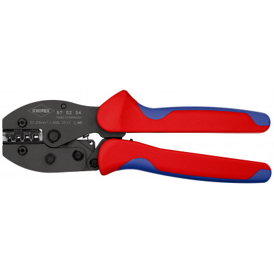 Pince à sertir PreciForce® - Pour cosses à fût ouvert 0,1 -2,5mm² - KNIPEX | 97 52 34